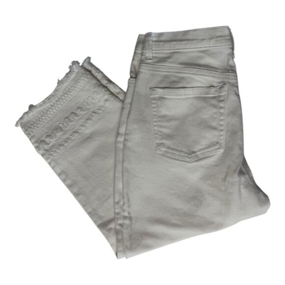 Gloria Vanderbilt Amanda Cropped Jeans~Size 6~White Embroidery Detail ~ L10 14 - Picture 5 of 11